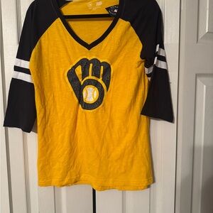 NEW MLB Brewer’s Baseball Tee. Womens. Size medium.